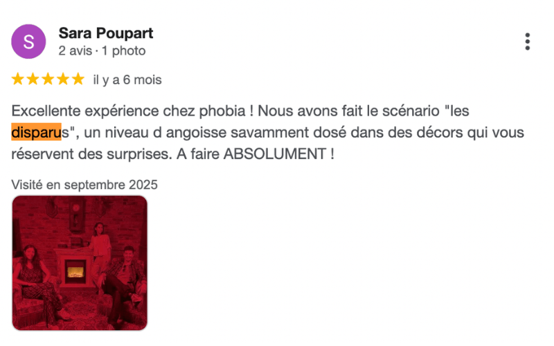 Avis Les Disparus Escape Game 3